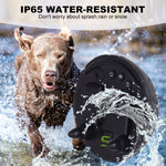 Collare per scossa elettrica antiabbaio con vibrazione sonora per cani, spina europea, EU Plug Black