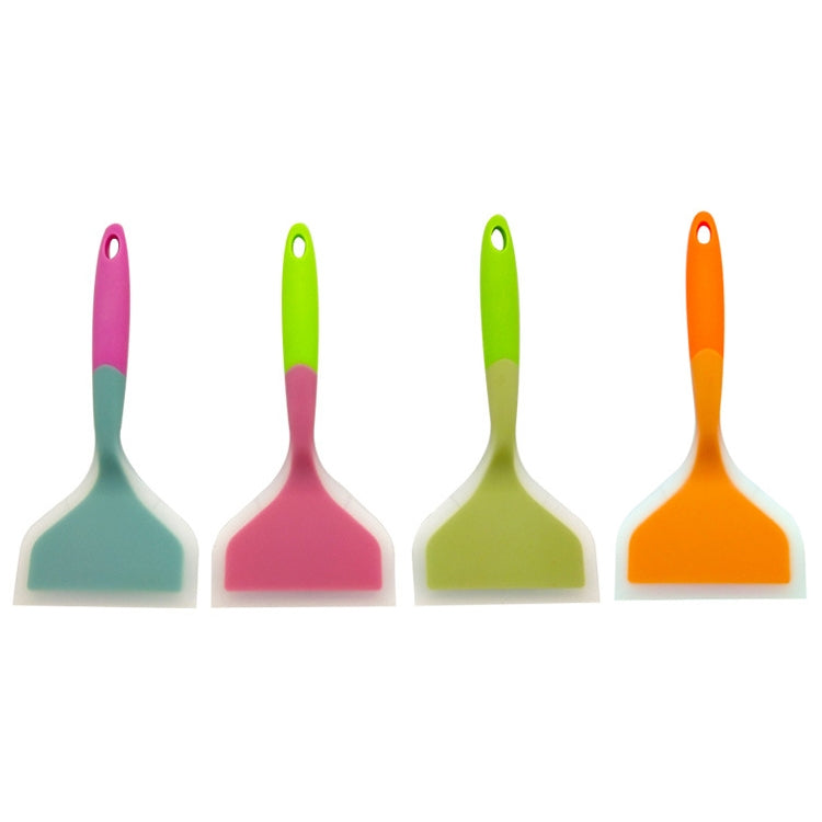 2 pezzi spatola antiaderente in silicone per bistecca a bocca larga, spatola per pizza, utensile da cucina, Green + Green, Pink + Green, Blue + Pink, Orange + Orange