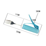 Forchetta self-service pieghevole in acciaio inossidabile 304 per disabili e anziani, Fork