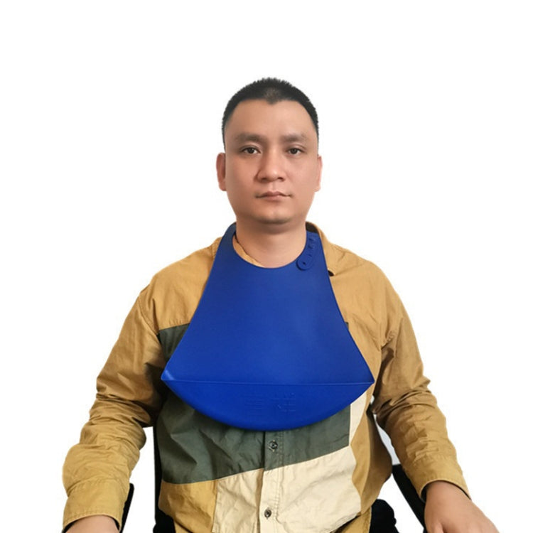 Yanxiang Anziani Mangiare Bavaglino Impermeabile in Silicone Tasca per Saliva Usa E Getta Ampliata per Adulti, Silicone Waterproof Bib