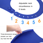 Yanxiang Anziani Mangiare Bavaglino Impermeabile in Silicone Tasca per Saliva Usa E Getta Ampliata per Adulti, Silicone Waterproof Bib