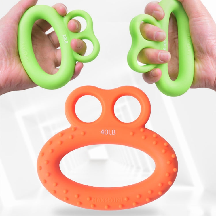 MAXSOINS MXO-DOUBLE-001 Dispositivo per l'allenamento della presa delle dita a forma di rana Anello per la presa delle dita, 20LB (Double-sided Green), 30LB (Double-sided Blue), 40LB (Double-sided Orange), 50LB (Double-sided Purple)                    ...