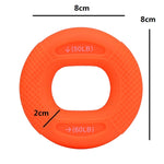 2 pezzi di forza regolabile in silicone con pinza per braccio, forza muscolare, riabilitazione, allenamento, attrezzatura per il fitness, 20/30LB （Pink）, 30 / 40LB（Rose Red）, 40 / 50LB（Blue）, 50 / 60LB（Orange）, 70 / 80LB（Black）