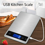 A10-1 Bilancia da cucina USB portatile Bilancia da banco per alimenti domestici, tè quasi grammo, 5kg / 1g(White), 10kg / 1g(White), 15kg / 1g(White), 5kg / 1g(Rose Gold), 10kg / 1g(Rose Gold), 15kg / 1g(Rose Gold)