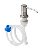 Dispenser di sapone per lavello in acciaio inossidabile 304 Prolunga della testa della pompa Tubo in silicone Dispenser di sapone per la pulizia del lavaggio delle mani del bagno, 9508N-02 Pump Head