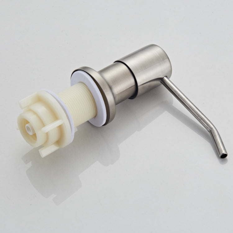 Dispenser di sapone per lavello in acciaio inossidabile 304 Prolunga della testa della pompa Tubo in silicone Dispenser di sapone per la pulizia del lavaggio delle mani del bagno, 9508N-02 Pump Head