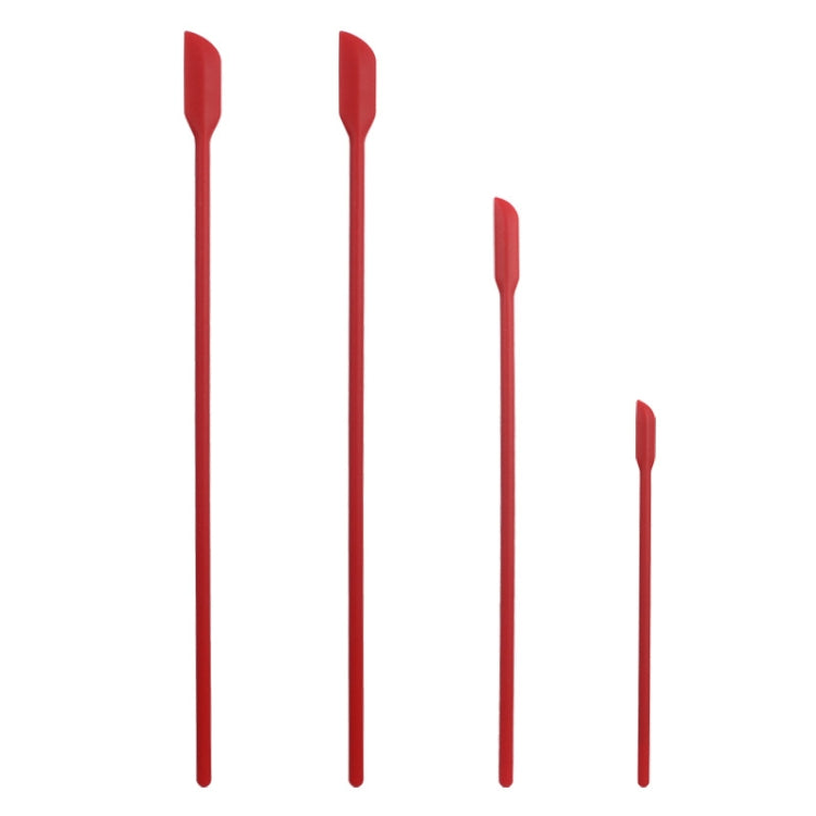 2 set 4 in 1 raschietto mini-punta in silicone per allungamento di raschietti per bottiglie cosmetiche, set di spatole per marmellata, 4 in 1 Red, 4 in 1 Black, 4 in 1 Colorful, 4 in 1 Purple, 4 in 1 Green