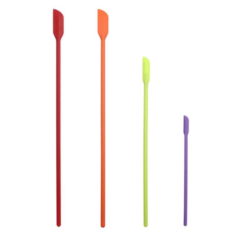 2 set 4 in 1 raschietto mini-punta in silicone per allungamento di raschietti per bottiglie cosmetiche, set di spatole per marmellata, 4 in 1 Red, 4 in 1 Black, 4 in 1 Colorful, 4 in 1 Purple, 4 in 1 Green