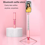 Selfie Stick Bluetooth con Treppiede e Luce di Riempimento
