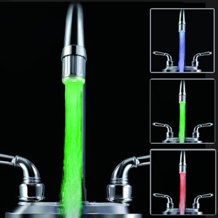 Rubinetto luminoso che cambia colore del rubinetto LED da 2 pezzi, Colorful Self-discoloration, Temperature Control Three Colors, Colorful Slow Flash