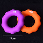 Anello per presa per esercizi con dita, dispositivo di presa per segni di dita in silicone da 2 pezzi, 15LB (Green), 35LB (Blue), 55LB (Orange), 75LB (Purple), 95LB (Gray)