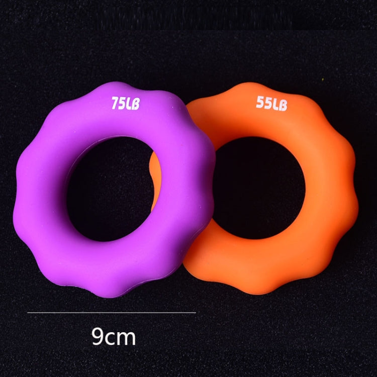 Anello per presa per esercizi con dita, dispositivo di presa per segni di dita in silicone da 2 pezzi, 15LB (Green), 35LB (Blue), 55LB (Orange), 75LB (Purple), 95LB (Gray)