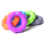 Anello per presa per esercizi con dita, dispositivo di presa per segni di dita in silicone da 2 pezzi, 15LB (Green), 35LB (Blue), 55LB (Orange), 75LB (Purple), 95LB (Gray)