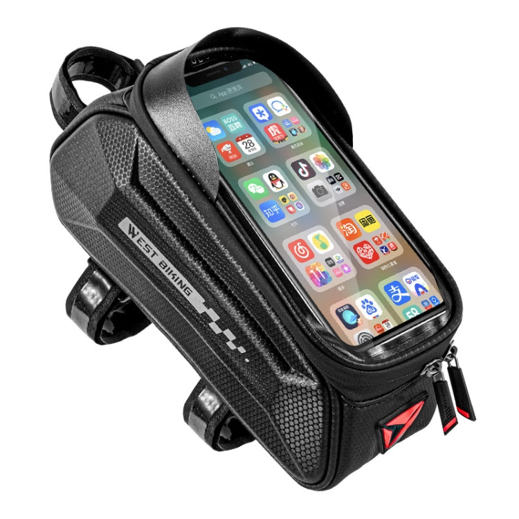 WEST BIKING Borsa da 7 pollici per bici con tubo superiore e guscio rigido anteriore con touch screen Borsa per attrezzatura da guida impermeabile, YP0707261