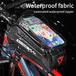 WEST BIKING Borsa da 7 pollici per bici con tubo superiore e guscio rigido anteriore con touch screen Borsa per attrezzatura da guida impermeabile, YP0707261