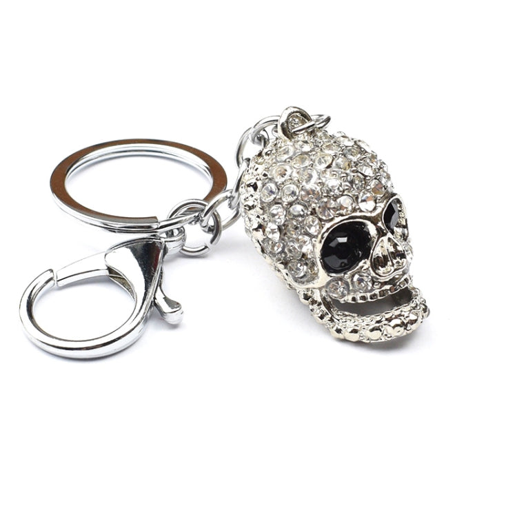 2 pezzi di gioielli pendenti con portachiavi con teschio brillante, Diamond Skull Keychain