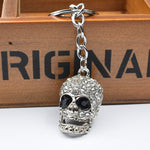 2 pezzi di gioielli pendenti con portachiavi con teschio brillante, Diamond Skull Keychain
