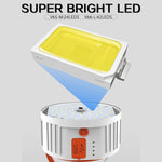 Lampada solare LED 8W con batteria ricaricabile e 5 modalità luce