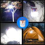 Lampada solare LED 8W con batteria ricaricabile e 5 modalità luce