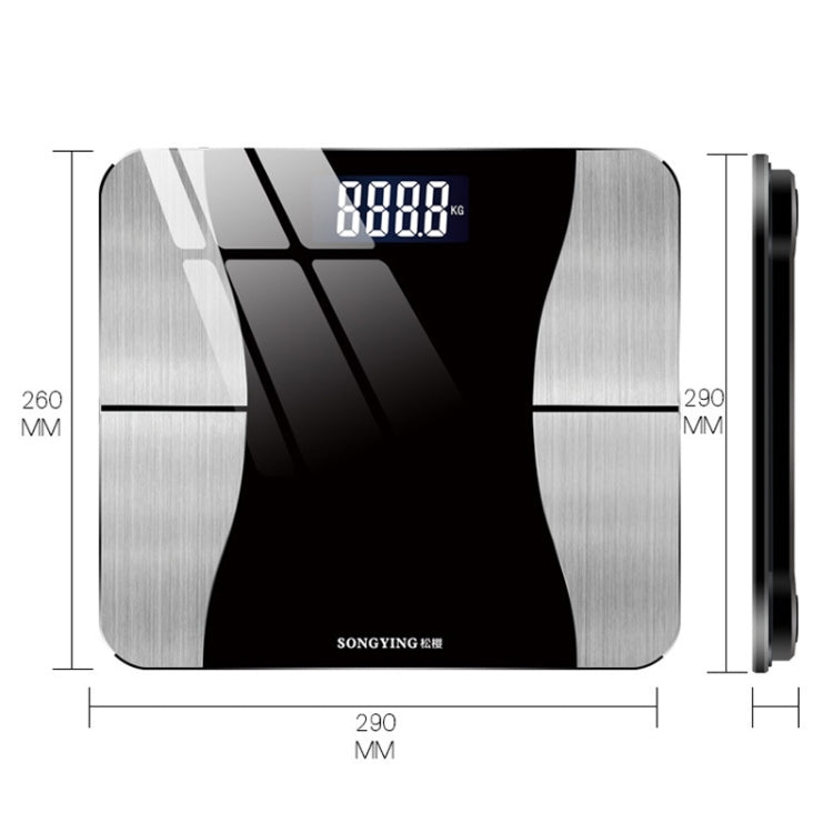 SONGYING SY06 Bilancia intelligente per il grasso corporeo Bilancia per peso corporeo domestica, Battery Version(290x260mm), Battery Version(260x260mm), Charging Version(290x260mm), Charging Version(260x260mm)