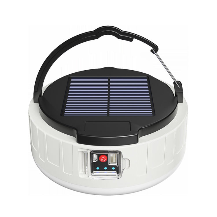 Luce campeggio 100W 37 LED con ricarica USB e solare