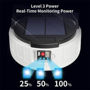 Luce di campeggio 100W 37 LED con ricarica USB e solare