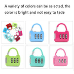 6 pezzi Xmm-8007 Mini piccolo lucchetto con password digitale in metallo per gatti dei cartoni animati, Mix Color Random Delivery