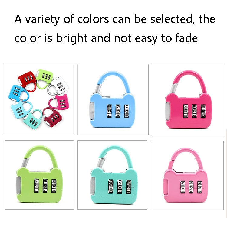 6 pezzi Xmm-8007 Mini piccolo lucchetto con password digitale in metallo per gatti dei cartoni animati, Mix Color Random Delivery
