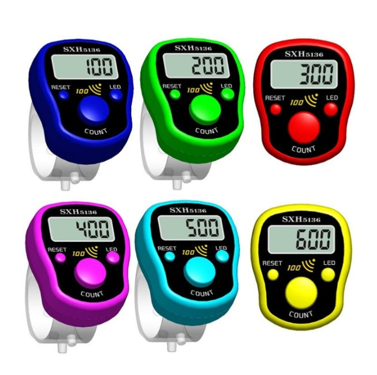 Contatore elettronico luminoso a LED da 4 pezzi con funzione di promemoria sonoro dopo cento consegne di colori casuali, 4PCS Luminous