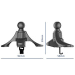 3 PZ A-004 Accessori per gancio per presa d'aria per staffa per telefono cellulare per auto, Black