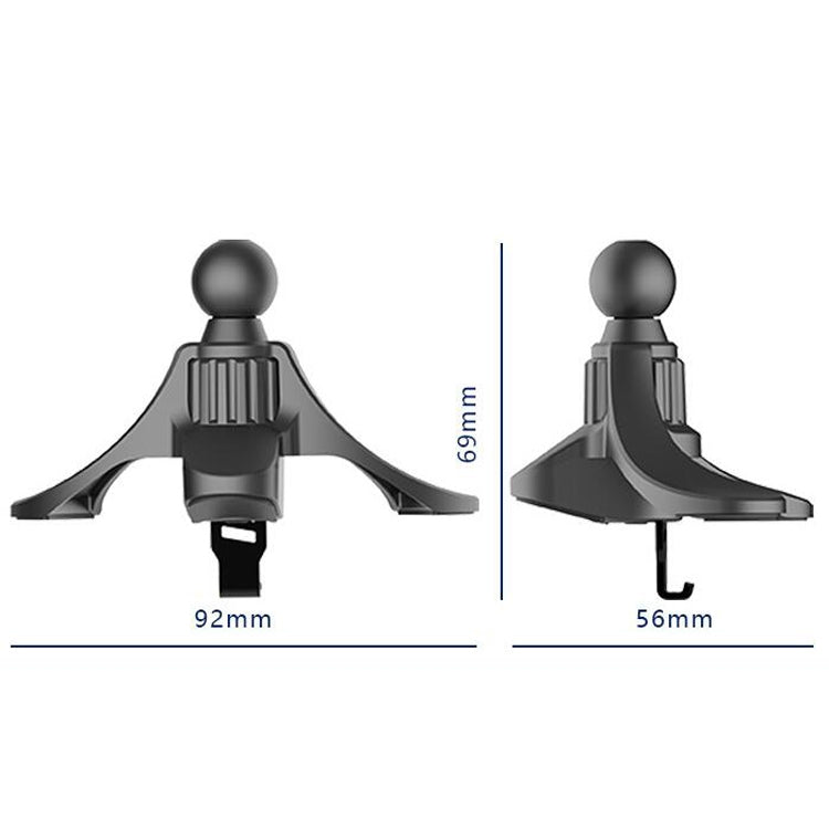 3 PZ A-004 Accessori per gancio per presa d'aria per staffa per telefono cellulare per auto, Black