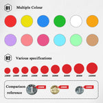 Adesivo rotondo in carta patinata ad alta viscosità colorata, consegna colore casuale, Diameter 15mm, Diameter 25mm, Diameter 30mm
