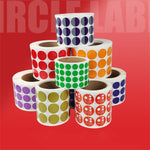 Adesivo rotondo in carta patinata ad alta viscosità colorata, consegna colore casuale, Diameter 15mm, Diameter 25mm, Diameter 30mm