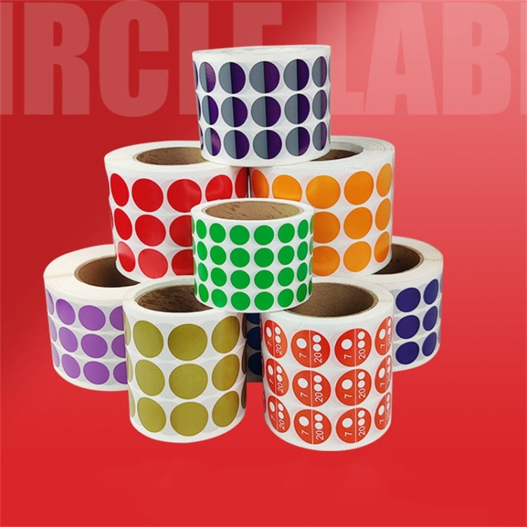 Adesivo rotondo in carta patinata ad alta viscosità colorata, consegna colore casuale, Diameter 15mm, Diameter 25mm, Diameter 30mm