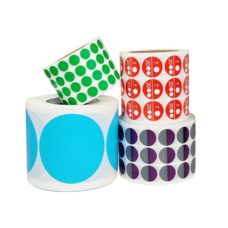 Adesivo rotondo in carta patinata ad alta viscosità colorata, consegna colore casuale, Diameter 15mm, Diameter 25mm, Diameter 30mm
