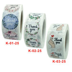 10 rotoli di ringraziamento adesivo floreale adesivo decorativo regalo di nozze, K-01-25, K-02-25, K-03-25h