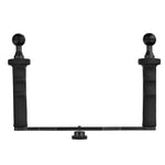 XTGP324A Stabilizzatore per vassoio in alluminio a doppia impugnatura per custodie per fotocamere subacquee