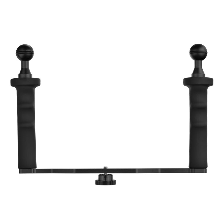 XTGP324A Stabilizzatore per vassoio in alluminio a doppia impugnatura per custodie per fotocamere subacquee