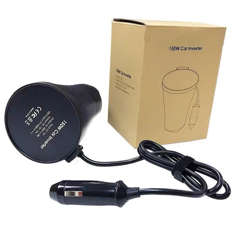 Convertitore di potenza da 150 W da 12 V a 220 V per auto con doppio convertitore di potenza USB 2.1 A, 150W 12V To 220V