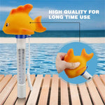 K-1020D Termometro da piscina per pesci in oro giallo cartone animato Misuratore della temperatura dell'acqua della piscina, Gold Fish