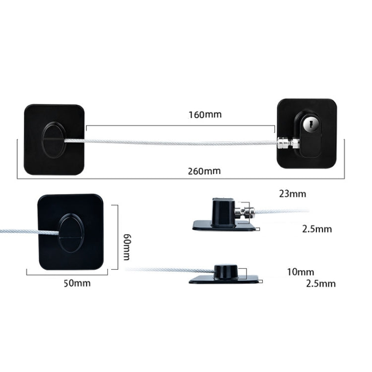 Blocco protettivo a molti piani con blocco di sicurezza per bambini da 2 pezzi, FQ3 Black Square, FQ3 White Square, FQ2 Black Square, FQ2 White Square