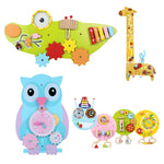 Puzzle per bambini per la prima educazione Giochi da parete Giochi da parete Sussidi didattici Montessori, Stile:, Crocodile, Owl, Giraffe, Worm