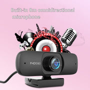 C60 Webcast Webcam Fotocamera per computer ad alta definizione con microfono, lunghezza cavo: 2,5 m, Super Clear Version 1080P, HD Version 1080P