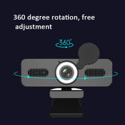 Telecamera di rete per computer ad alta definizione Telecamera luminosa di abbellimento senza unità con microfono omnidirezionale, lunghezza cavo: 1,8 m, 1080P, 2K, 4K