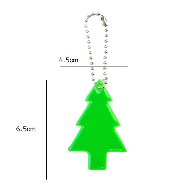 Ciondolo riflettente in PVC stile albero di Natale da 15 pezzi Portachiavi riflettente per la sicurezza del traffico notturno all'aperto Consegna colore casuale, Christmas Tree Style Keychain