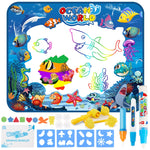 Tappetino per graffiti magici ad acqua 100x80 cm blu