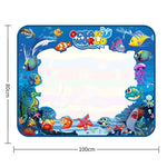 Tappetino per graffiti magici ad acqua 100x80 cm blu