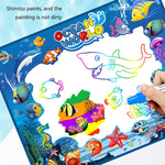 Tappetino per graffiti magici ad acqua 100x80 cm blu