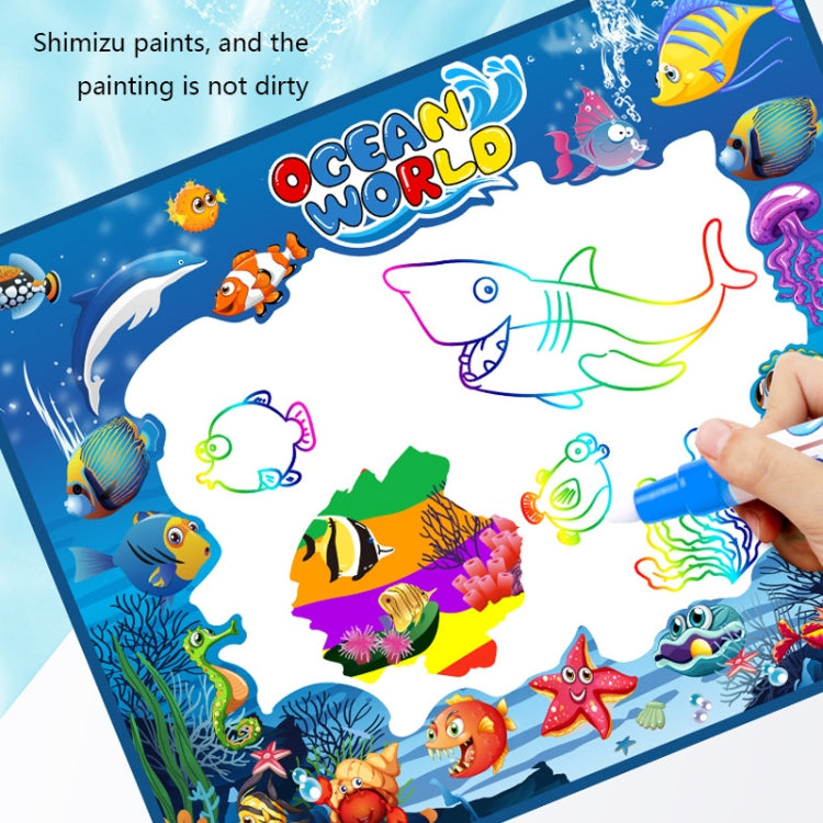 Tappetino per graffiti magici ad acqua 100x80 cm blu