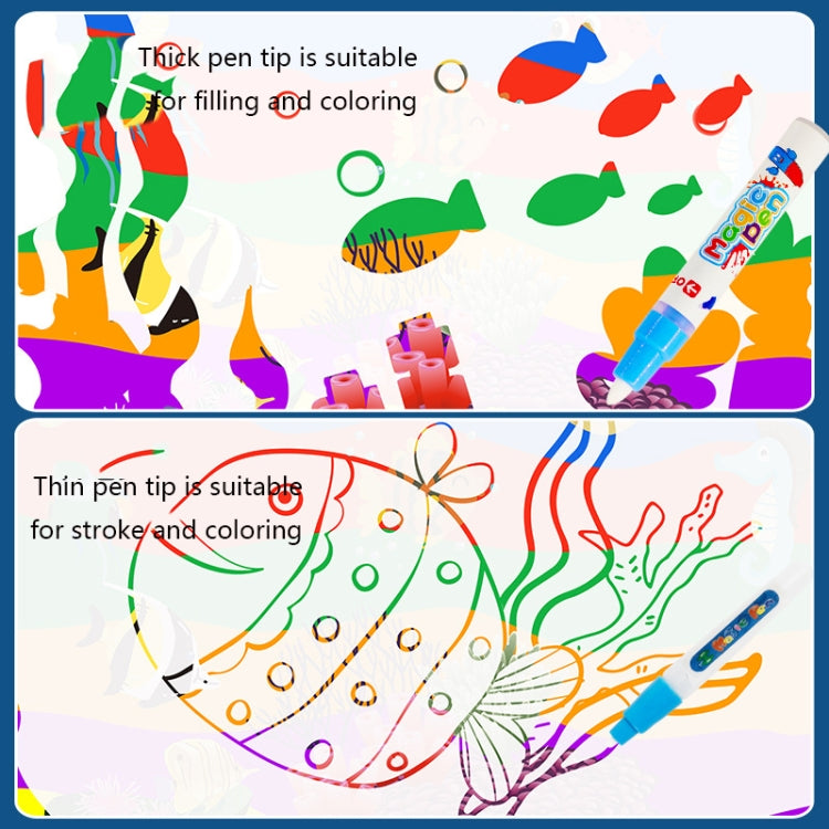 Tappetino per graffiti magici ad acqua 100x80 cm blu